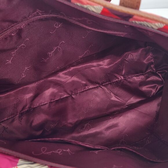 Vera Bradley 2016 Bohemian Chevron Preppy Poly Zip Top Tote Bag - Picture 7 of 12